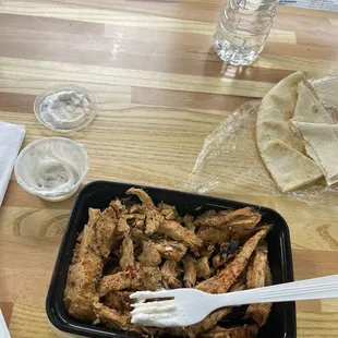Side Chicken Shawarma Side Chicken Shawarma Side Garlic Sauce Side Pita