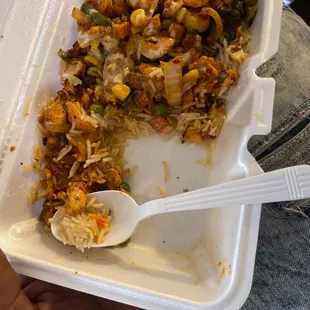 Salmon &amp; Rice /w Spinach and Pinto Beans