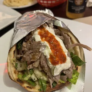 Beef Gyro Sandwich