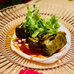 Stuffed Grape Leaves with Short Rib