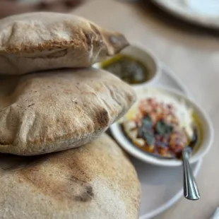 Whipped feta with oven fresh pita that stayed hot for a long time!