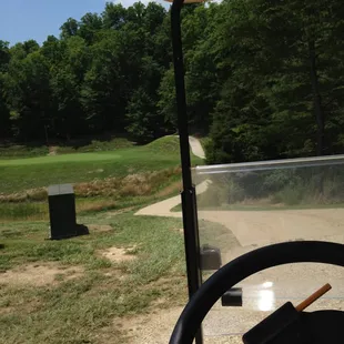 Starting our ride with their Golf Carts.