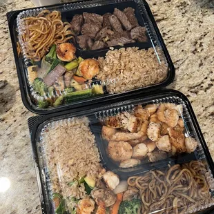 Chicken and steak hibachi