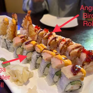 18. Saga Monster Roll and 29. Angry Bird Roll