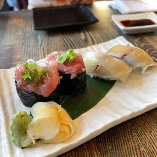 Negotiators nigiri and Saba nigiri