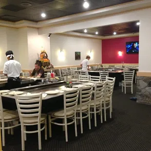 Hibachi tables. There were several full tables but I didn't want to invade privacy.