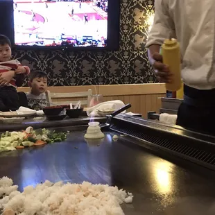 interior, sushi and sashimi