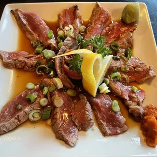 Beef tataki. Excellent!