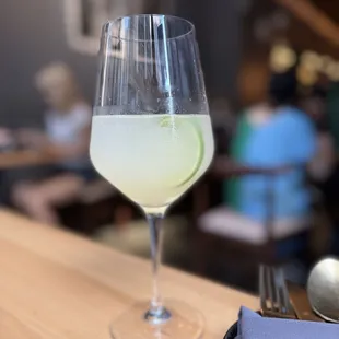 Lychee Spritz 
 
 (St. Germain, lime, Prosecco)