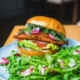 Blackened Salmon Sandwich served during lunch only (photo by @stuffbeneats)