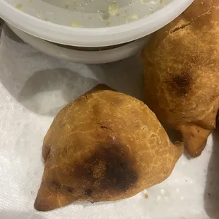 Burnt samosas