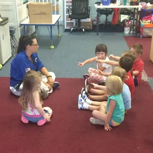 Teaching at local child care facility