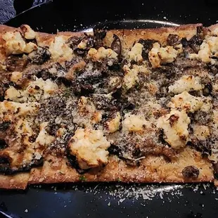 Mushroom and Goat cheese flat bread.