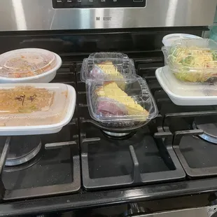 Spring rolls , popcorn shrimp, avacado salads, Tai meatballs &amp; so much more. Every thing was so delicious !!