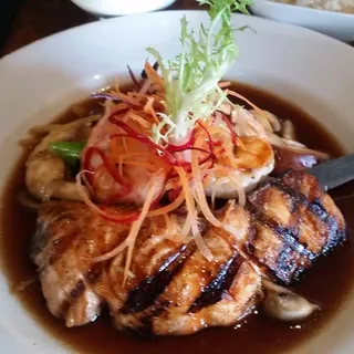 Grilled Salmon and Jumbo Shrimp