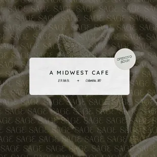 a photo of a leafy plant with the words midwest cafe in the background