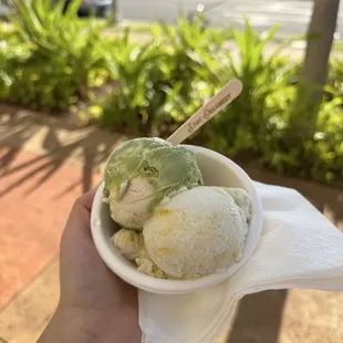 Strawberry matcha, mango sticky rice