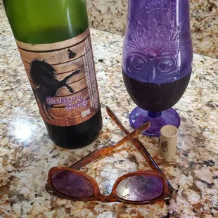 Delicious Blackberry Beauty Wine. Bought 2 bottles from Sage Creek in MI. Now Cheers On Fri-YaY in Mountain Top PA!  6/2/2023