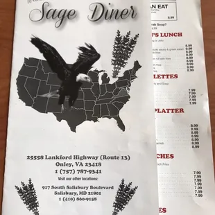 Disposable menus. Simple and clear