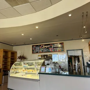 Inside of the Cafe + Menu