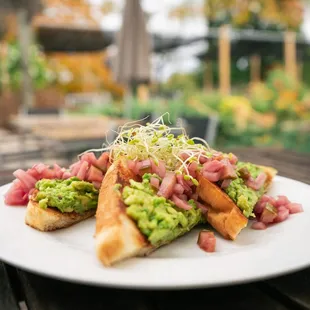 a plate of food on a table