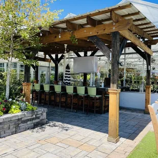 outdoor dining area