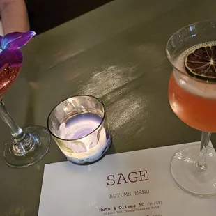 Fancy and delicious cocktails