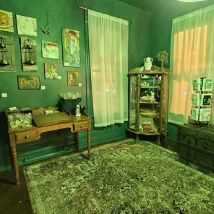 Vintage furniture, stationary and stickers