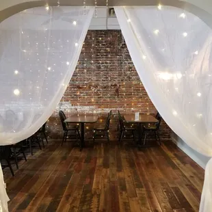 This location has beautiful rustic hideaways that are perfect for a large group or even booking for an event