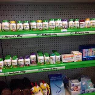 shelves of natural way, nature's way, nature's way, nature's way, nature's