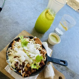 Chorizo Skillet Cucumber Lemonade