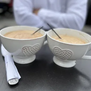 A Chocolita&apos;s Mocha Latte and oat milk latte