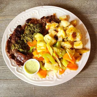 Chimichurri Skirt Steak Plate