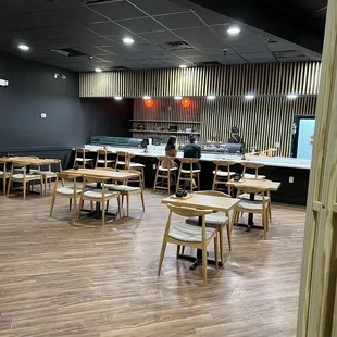 a view of the dining area