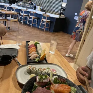 sushi and sashimi, food, sashimi, sushi