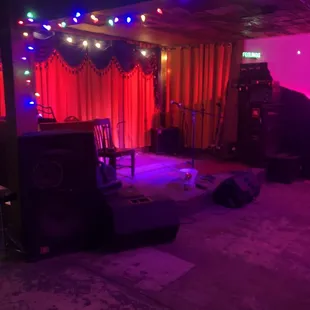 Small stage near the entrance