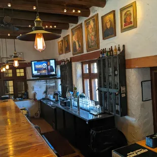 the bar area