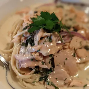 Smoked Salmon Linguine