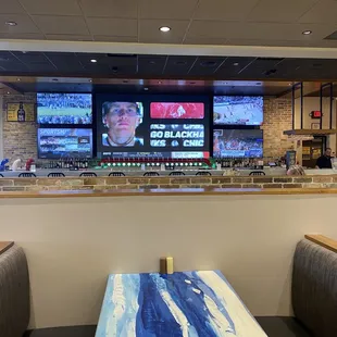 TV's galore in the bar!