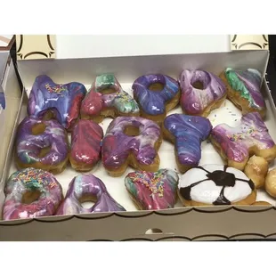 a box of assorted donuts