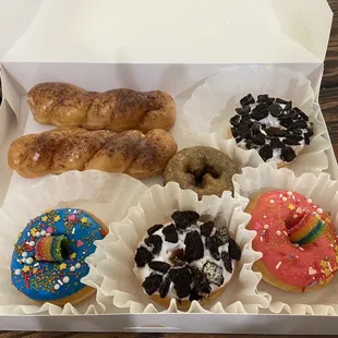 a variety of doughnuts