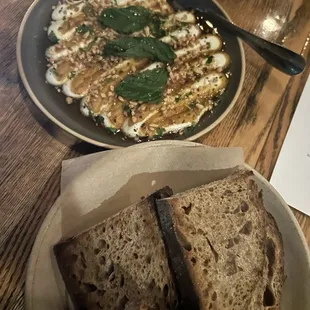 Ricotta with sourdough