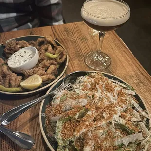 Spicy Caesar + Calamari