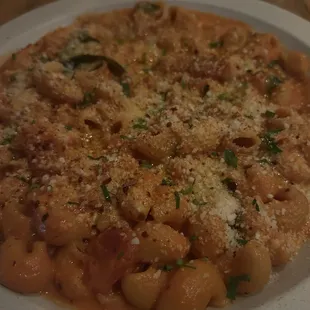 Vodka pasta (made vegetarian)