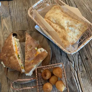 Brazilian empanada and Tuna Melt