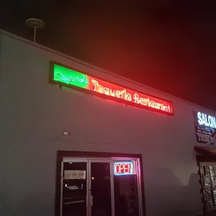 a neon sign