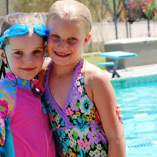 The safest way to swim is with a buddy!