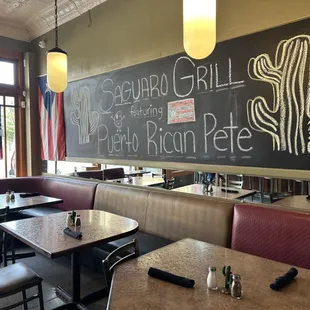 tables and booths in a restaurant