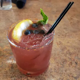 a close up of a drink