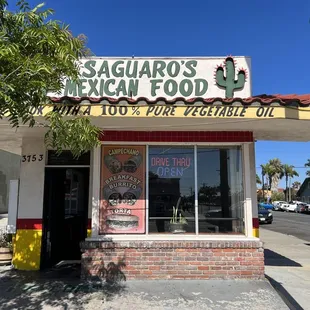 the front of the restaurant